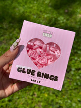Heart Shaped glue rings 100pcs